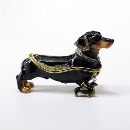 Picture of Kingspoint Designs Dapper the Dachshund Trinket Box with Matching Necklace