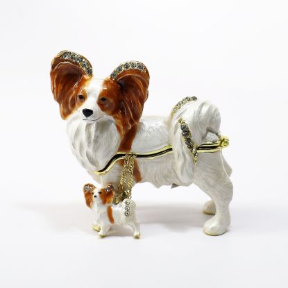 Picture of Kingspoint Designs Princess the Papillon Trinket Box with Matching Necklace