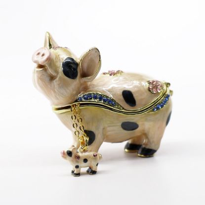 Picture of Kingspoint Designs Porky the Pot Belly Pig Trinket Box with Matching Necklace