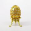 Picture of Kingspoint Designs 'Prosperity' Golden Egg Trinket Box with Stand & Matching Necklace
