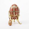 Picture of Kingspoint Designs 'Romance' Pink Egg Trinket Box with Stand & Matching Necklace