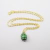 Picture of Kingspoint Designs 'Life' Emerald Green Egg Trinket Box with Stand & Matching Necklace