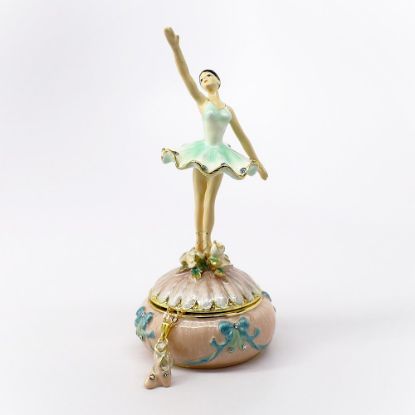 Picture of Kingspoint Designs Ballerina Trinket Box with Matching Pointe Shoes Necklace