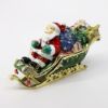 Picture of Kingspoint Designs Santa in His Sleigh Trinket Box with Matching Necklace