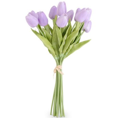 Picture of 13" Light Purple Real Touch Mini Tulip Bundle