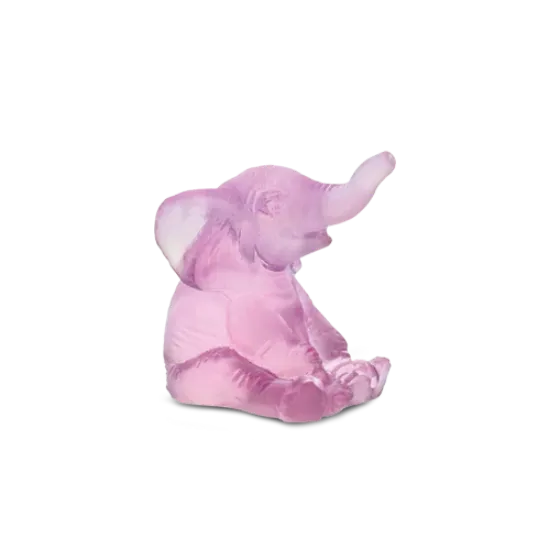 Picture of Daum Mini Elephant in Pink Figurine 