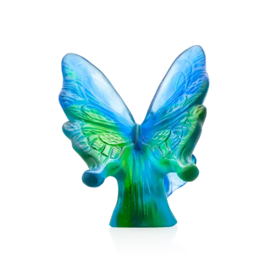Picture of Daum Blue & Green Butterfly Figurine
