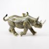 Picture of Kingspoint Designs Rhino with Bird Friends Trinket Box with Matching Necklace