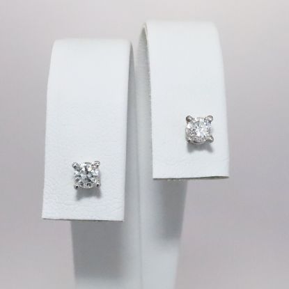 Picture of 14k White Gold .47CTW Round Brilliant Diamond Studs 