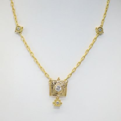 Picture of 14k Yellow Gold Diamond Necklace