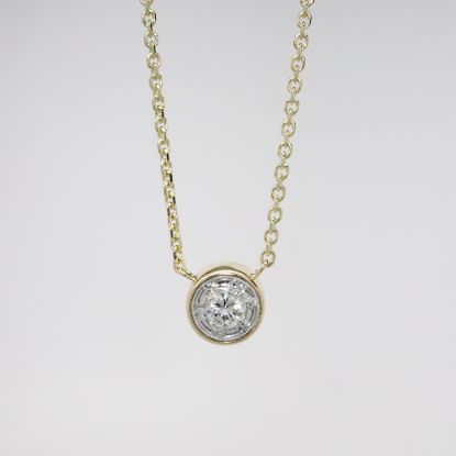 Picture of 14k Yellow Gold Diamond Necklace 