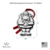 Picture of Wallace 2025, 9th Edition Santa Ornament, Sterling Silver