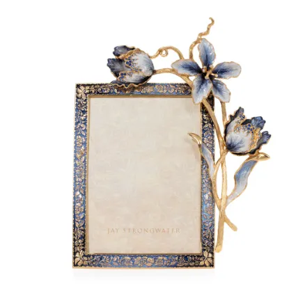 Picture of Jay Strongwater Margery Tulip Frame - Delft Blue