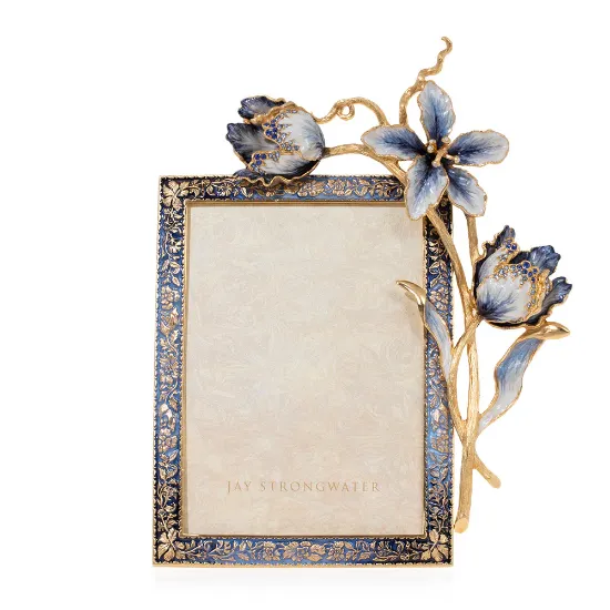 Picture of Jay Strongwater Margery Tulip Frame - Delft Blue