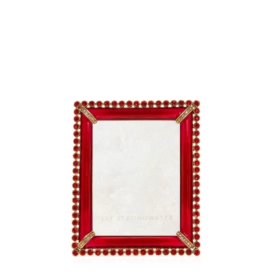 Picture of Jay Strongwater Emilia Stone Edge Frame - Ruby