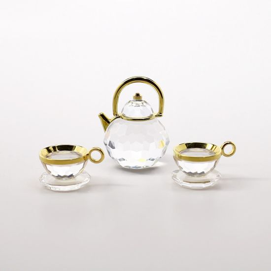 Picture of Swarovski Crystal Memories Miniature '3-Piece Tea Set' #174009 with Original Box