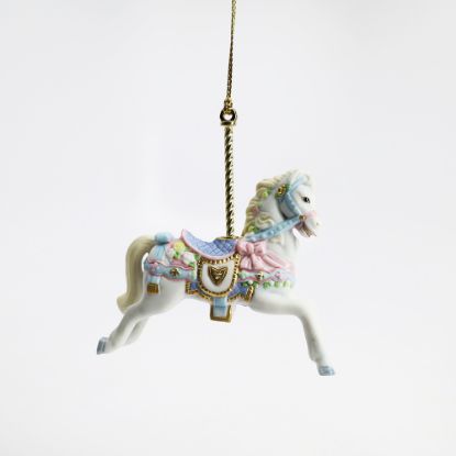Picture of 1989 Lenox 'Christmas Carousel Collection' White Horse Ornament 