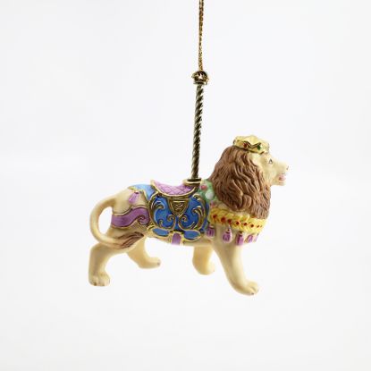 Picture of 1989 Lenox Porcelain 'Christmas Carousel Collection' Lion Ornament 