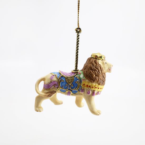 Picture of 1989 Lenox Porcelain 'Christmas Carousel Collection' Lion Ornament 