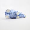 Picture of Herend Porcelain Rhinoceros Figurine #5333 in Blue Fishnet