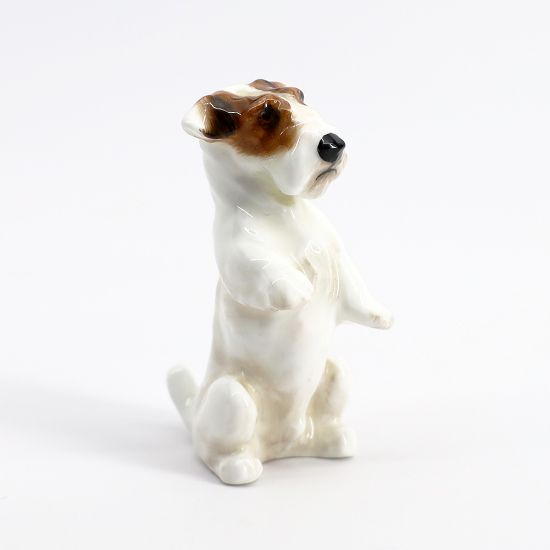 Picture of Royal Doulton Bone China 'Sealy Hound Begging' Dog Figurine #K3