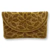Picture of David Jeffrey Evening Clutch with Golden Beads & Crystals