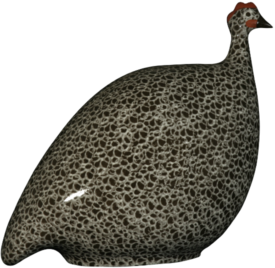Picture of Lussan Ceramics Large Brown Guinea Hen with White Spots