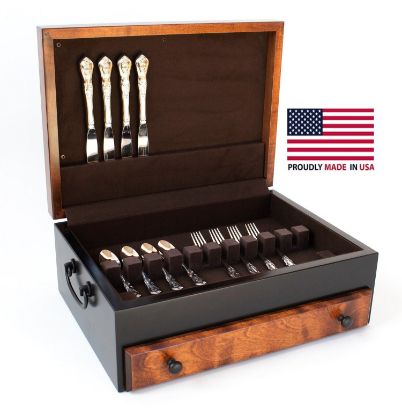 Picture of FLAMING AMISH BIRCH 1-Drawer Flatware Chest