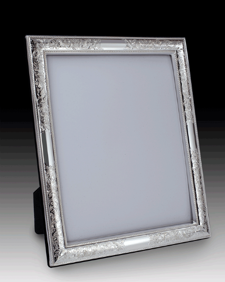 Picture of 5x7 Sterling Silver 'Nostalgia' Picture Frame by the925inc