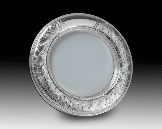 Picture of 4" Round Sterling Silver 'Nostalgia' Picture Frame by the925inc