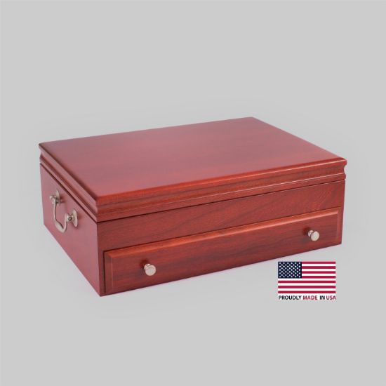Picture of 1-Drawer Flatware Chest; Heritage Cherry finish & Made in USA