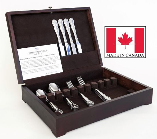 Picture of Canadian Woods Flatware Chest with DARK Mahogany finish
