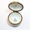 Picture of Limoges Porcelain Pink & Floral Baby Bottle Shaped Trinket Box
