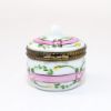 Picture of Limoges Porcelain Pink & Floral Baby Bottle Shaped Trinket Box