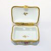 Picture of  Vintage Limoges Porcelain 'The Gift Of A Friend' Blue & Floral Motif Trinket Box