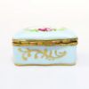 Picture of  Vintage Limoges Porcelain 'The Gift Of A Friend' Blue & Floral Motif Trinket Box