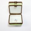 Picture of Retired Limoges Porcelain Double Hinged Trinket Box with Thistles & Clovers by Eximious