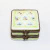 Picture of Retired Limoges Porcelain Double Hinged Trinket Box with Thistles & Clovers by Eximious