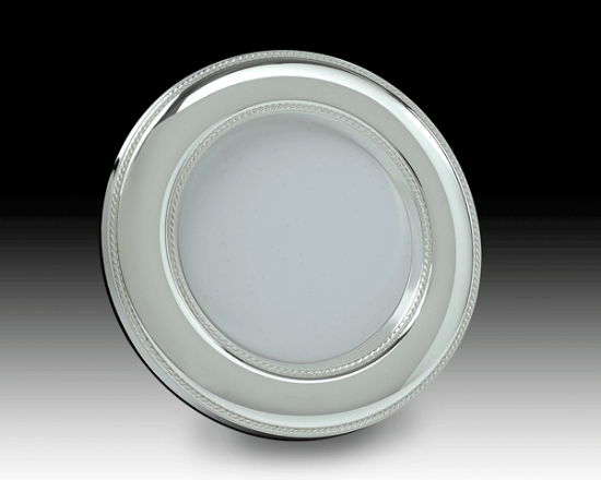 Picture of 4" Round Sterling Silver 'Beaded' Picture Frame by the925inc