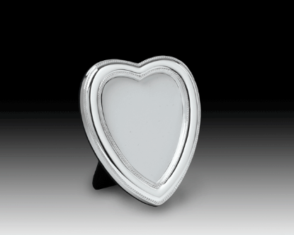 Picture of Heart Sterling Silver 'Beaded' Small Picture Frame by the925inc - copy