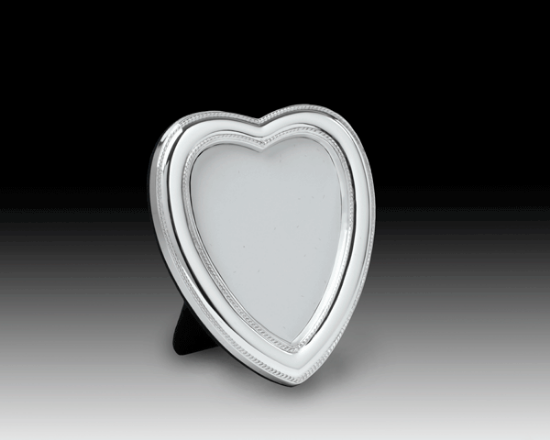 Picture of Heart Sterling Silver 'Beaded' Small Picture Frame by the925inc - copy