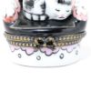 Picture of Limoges Porcelain Black & White Cat Sleeping on Black Chair Trinket Box by Chamart