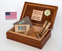 Picture of WoodTop 50 Count Cigar Humidor; Amish Crafted, Heritage Cherry finish