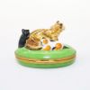 Picture of Limoges Porcelain Mother Cat with Three Kittens Trinket Box by Artoria