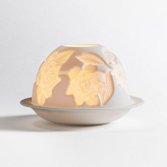 Picture of Bernardaud Porcelain 'Gardenia Flowers' Votivelight Candle Holder