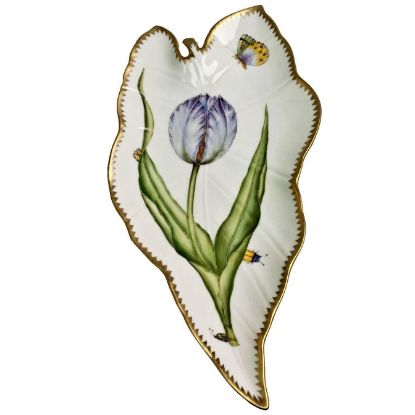 Picture of Anna Weatherley Porcelain Blue & Lavender Tulip Leaf Tray