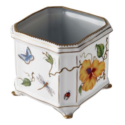 Picture of Anna Weatherley Porcelain Floral Square Cachepot