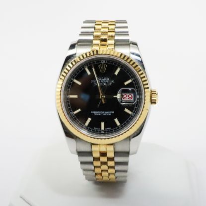 Picture of 18k Yellow Gold & Stainless Steel Oyster Perpetual Date Just Rolex Watch 