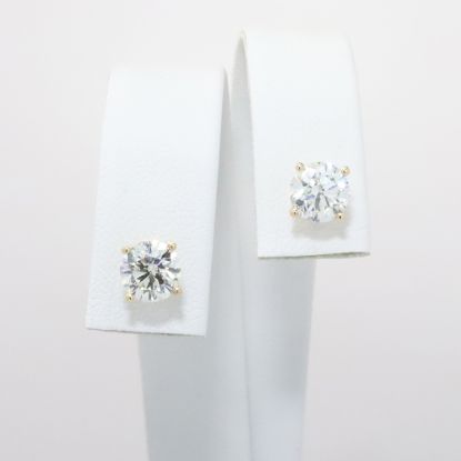 Picture of 14k Yellow Gold 1.93CTW Diamond Studs 