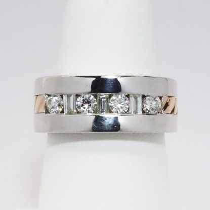 Picture of 14k Two Tone Gold Diamond Band 